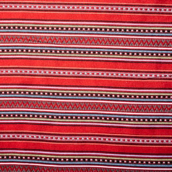 ΥΦΑΝΤΟ ΥΦΑΣΜΑ ΡΙΓΕ ΤΥΠΟΥ ΡΟΥΜΑΝIKO ΚΟΚΚΙΝΟ